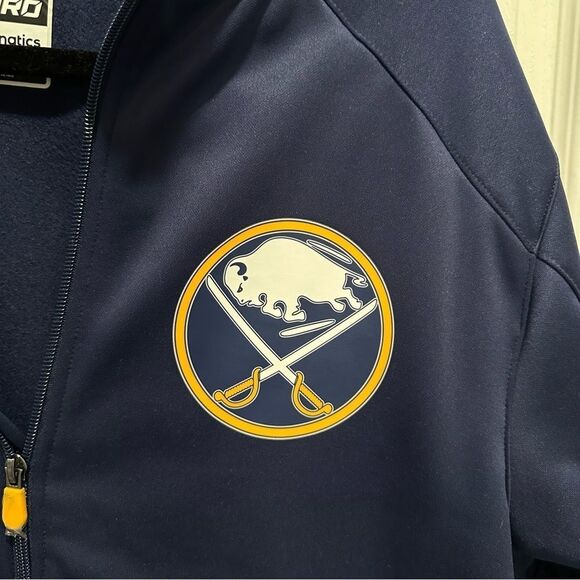 Buffalo Sabres Fanatics Zip Up Athletic Jacket - Blue and Gold Size Medium - Picture 3 of 10
